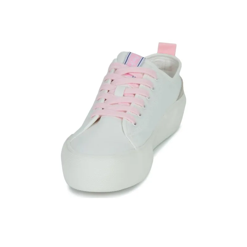 Pepe Jeans ALLEN FLAG COLOR Low Top Skateboard Shoes Women's White-3