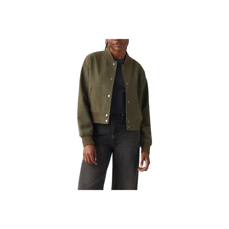 Levi’s Velvet-feel Coat Women's Olive Green-0