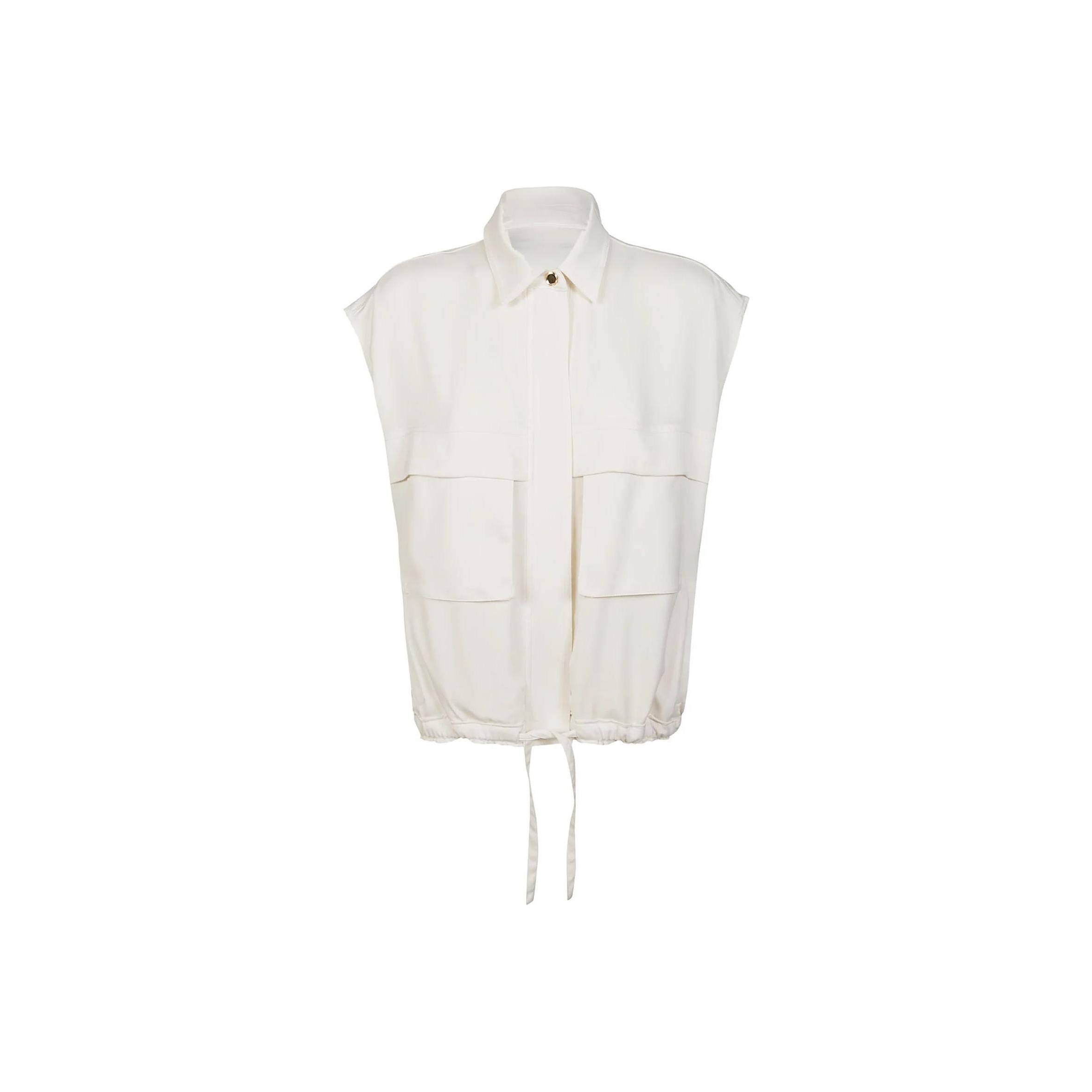 アウターその他 PINKO Woman Waistcoat White 104931A213 Z07 PINKO Women's Waistcoats → Shop Elegant and Refined Waistcoats