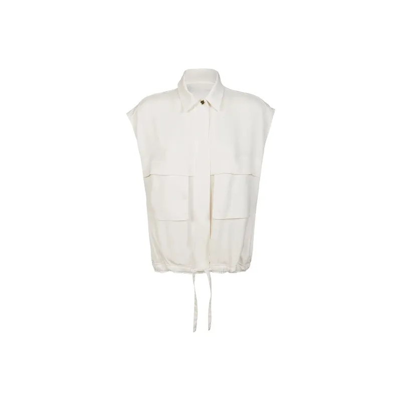 PINKO Sleeveless Satin Vest-0