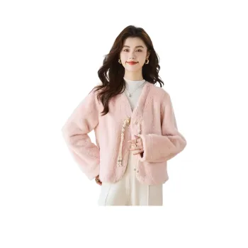 CARBAMMI Velvet feel Coat Women's Pink