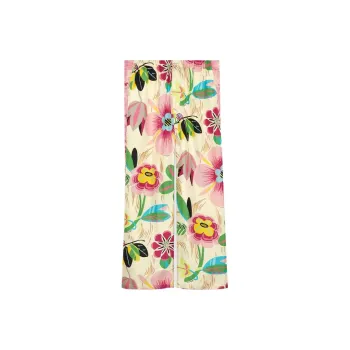 GUCCI Floral Print Wide-Leg Trousers