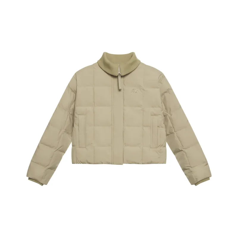 New Balance Leisure Lifestyle Series FW24 Puffer Jacket Women's Khaki-0