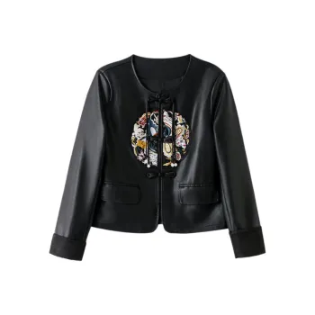 Yi Mengyuan Leather Jacket Women's