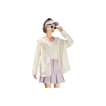 Tonlion Sun Protection Clothing Women's Milk White