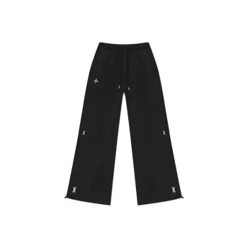 SMFK Casual Pants Women's Black Snowflake