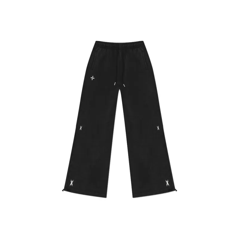 SMFK Casual Pants Women's Black Snowflake-0