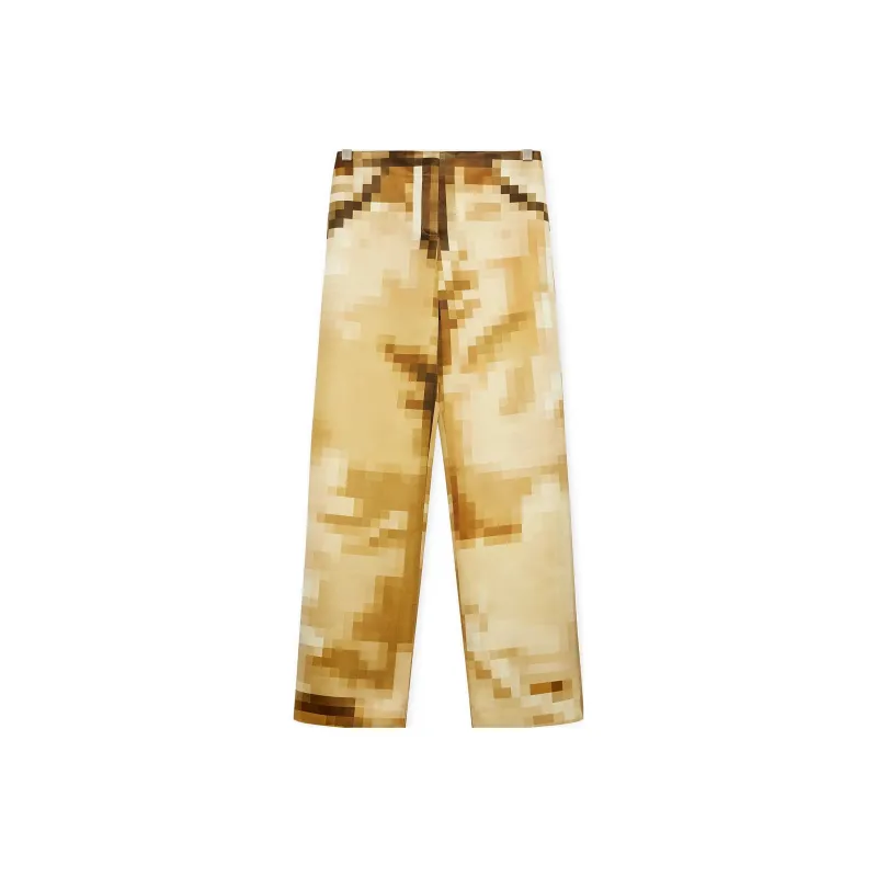 LOEWE Pixel Collection Casual Pants Women's Brown-0