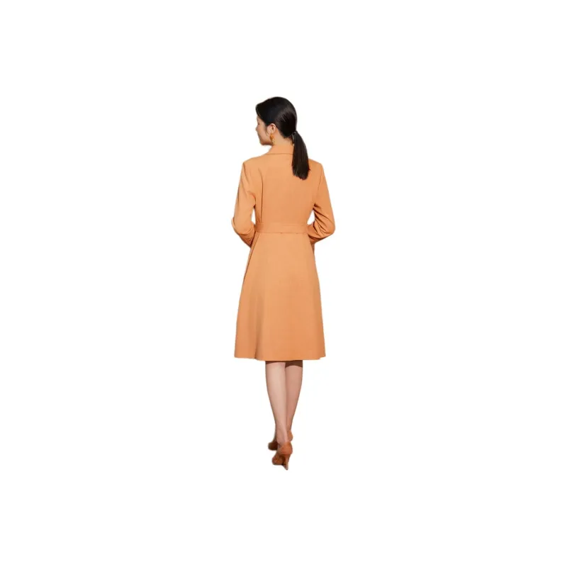 BBLLUUEE Trench Coat Women's Rimu Orange-0