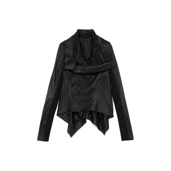 RICK OWENS Leather Jacket 'Black'