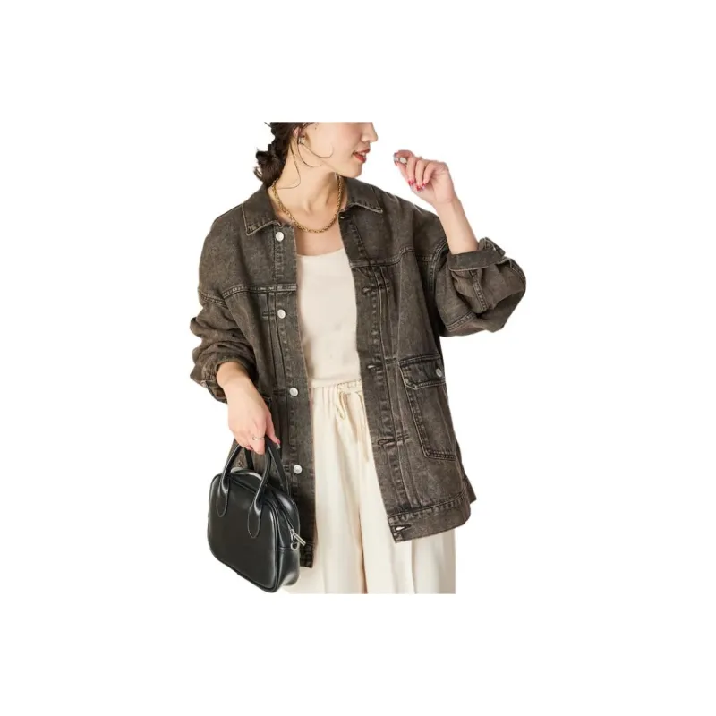 FREAK'S STORE Denim Jacket Women's Brown-0