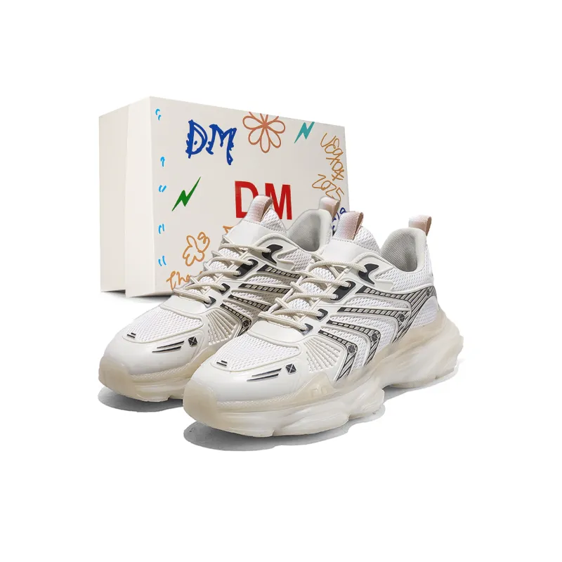 DM Wear Resistant Height Increasing Low Top Chunky Sneakers Men's Box Included-4