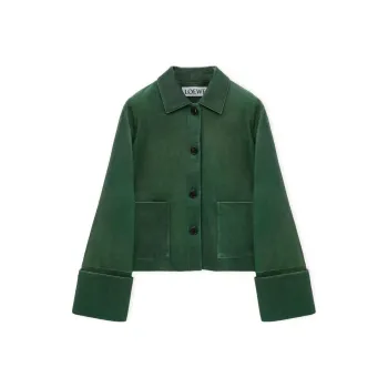 LOEWE Leather Jacket Women's Green