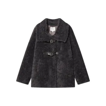 COVERINS Velvet feel Coat Women's Light Purple Gray