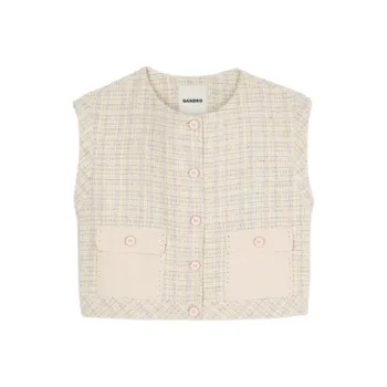 Sandro Tweed Tank Top