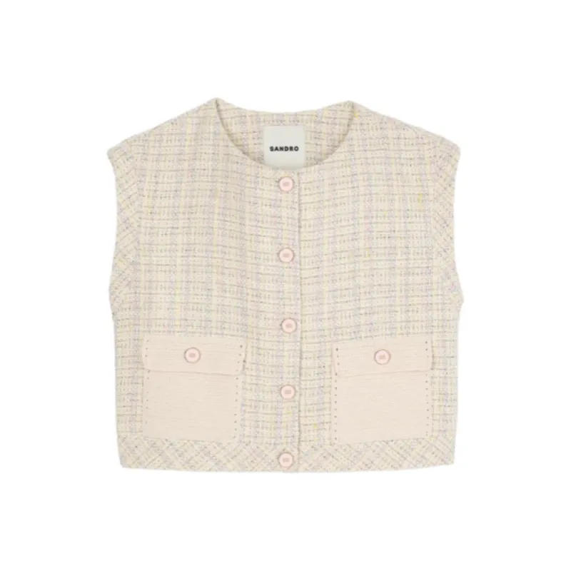 Sandro Tweed Tank Top-0