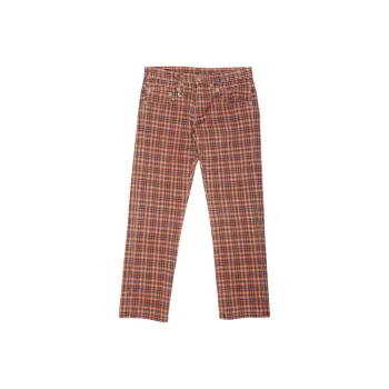 R13 Casual Pants Women's Reddish Umber Plaid