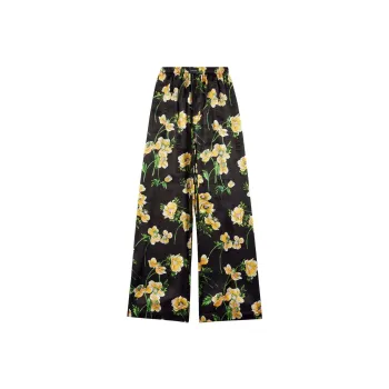 Balenciaga Floral Printed Wide-Leg Pants