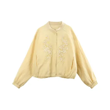 A Paradise For Awakening Cropped Coat Women's Yellow
