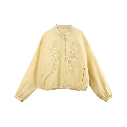 A Paradise For Awakening Cropped Coat Women's Yellow