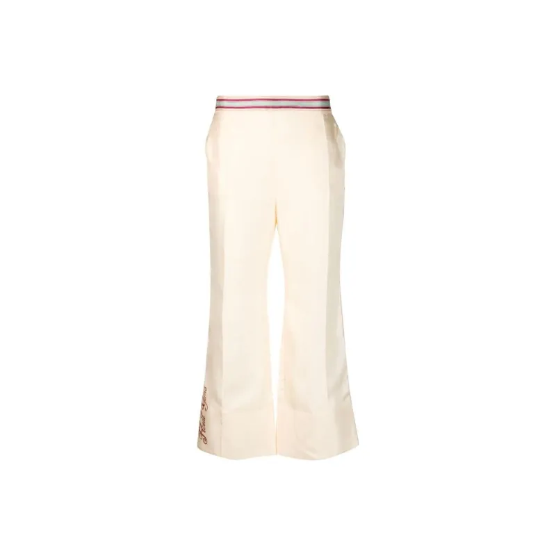 Zimmermann Floral Gems Silk Cropped Trousers-0