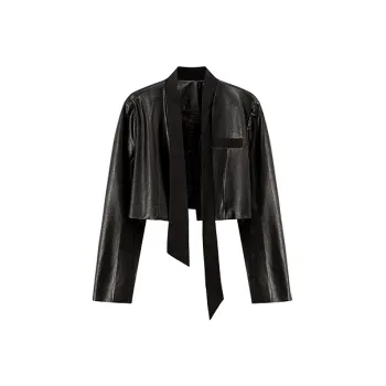 CHUU Leather Jackets Women's Black