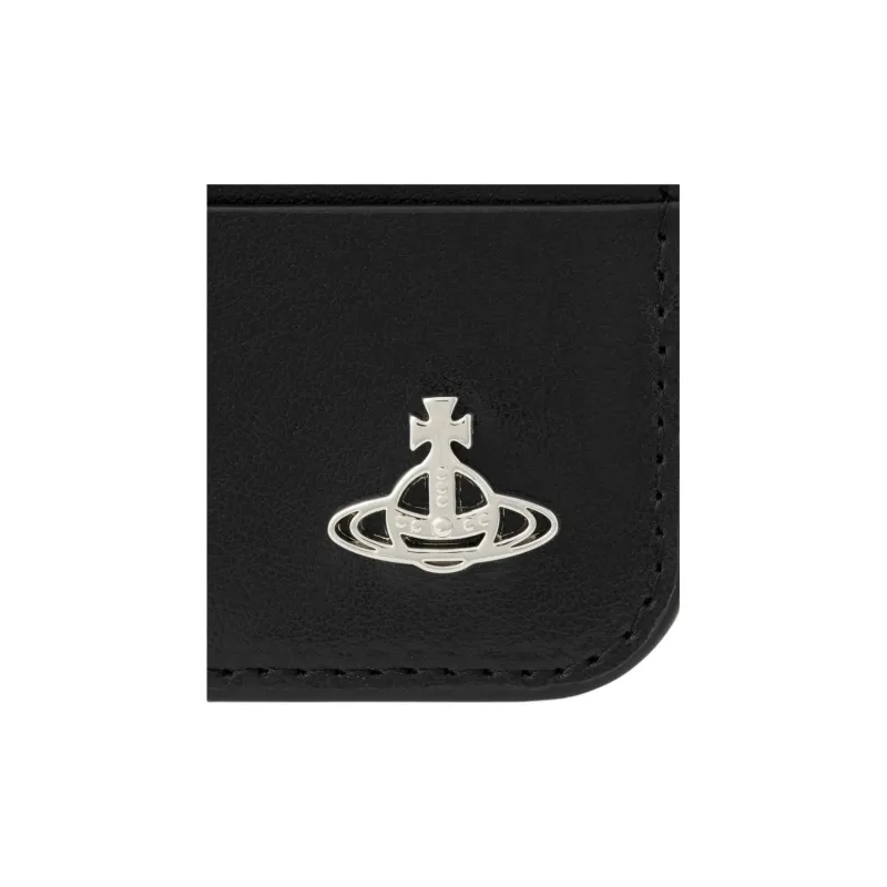 Vivienne Westwood Cow Leather Card Holder Unisex Black-2