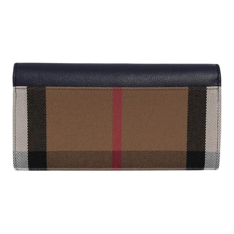 Burberry Cotton Canvas Envelope Bag Wallet Unisex Blue & Brown-2