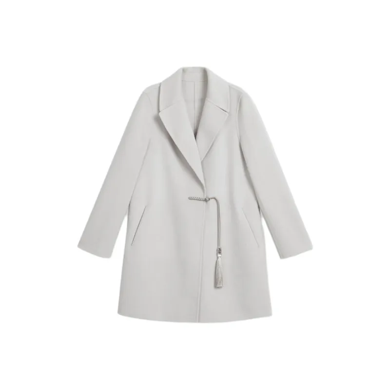 Yiner Coats Women's Light Gray-0