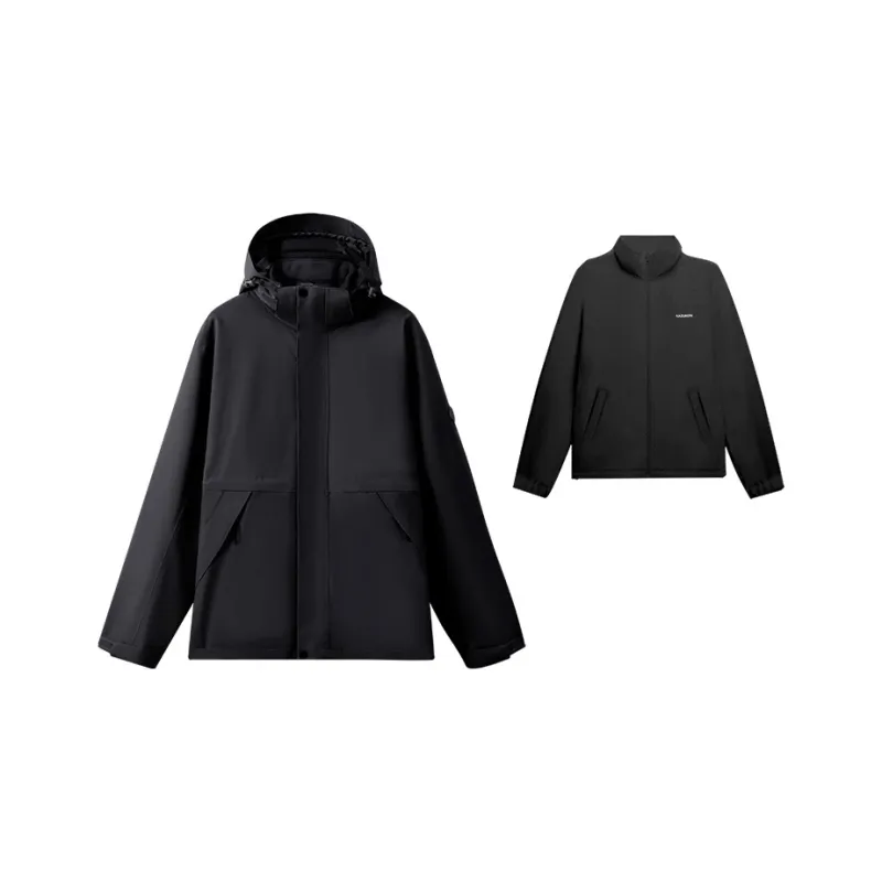XIAOYEHEZI Water-Resistant Windproof Water-Repellent Wear-Resistant Warm Anti-Static Windbreaker Jacket Unisex-0