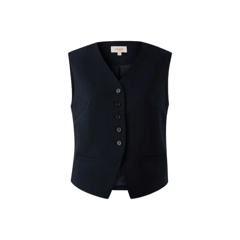 E.land Vest Women's Dark Navy Blue-0