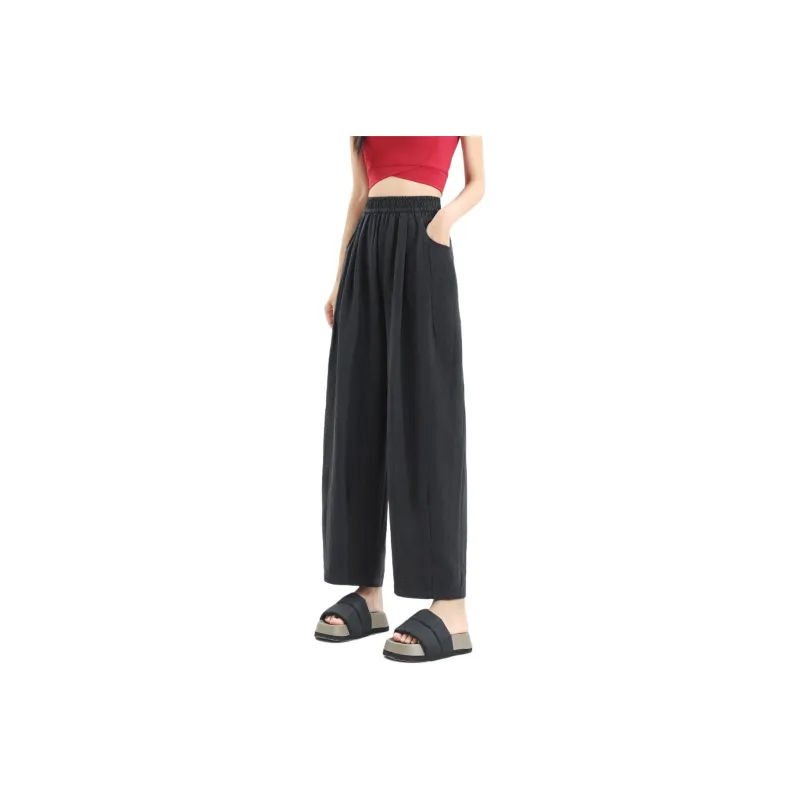Ya Sheep People Casual Pants Women's Black-8