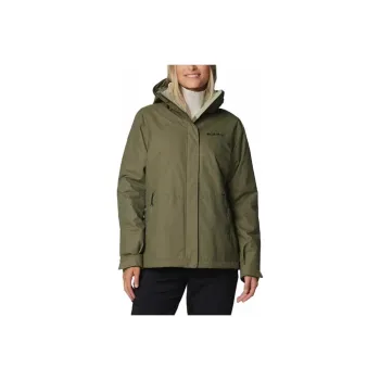 Columbia Omni-Heat Water-Resistant Windproof Breathable Warm Windbreaker Jacket Women's Green