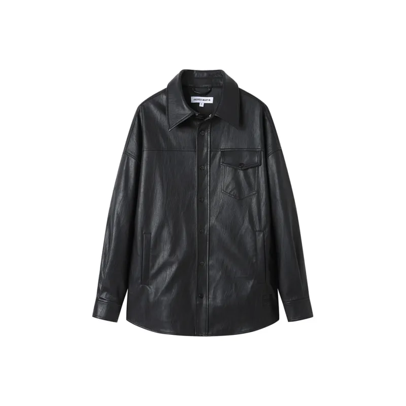 ANDREA MARTIN Leather Jacket Unisex-0