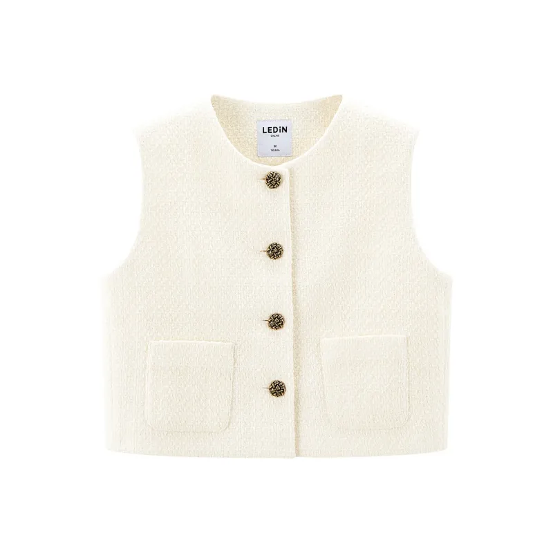 LEDIN Vests Women's Mist White In Stock-0