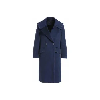 QIAOWANNI Coats Women's Elegant Blue