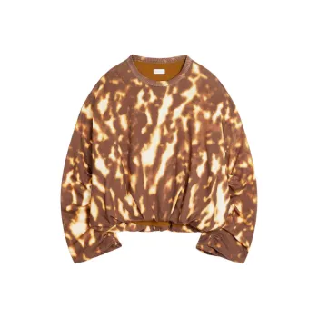 DRIES VAN NOTEN Cotton Draped Sweatshirt