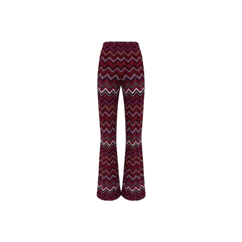 MISSONI Zigzag High Waist Straight Leg Trousers-0