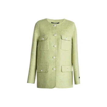 ROEYSHOUSE Coats Women's Yellow Green