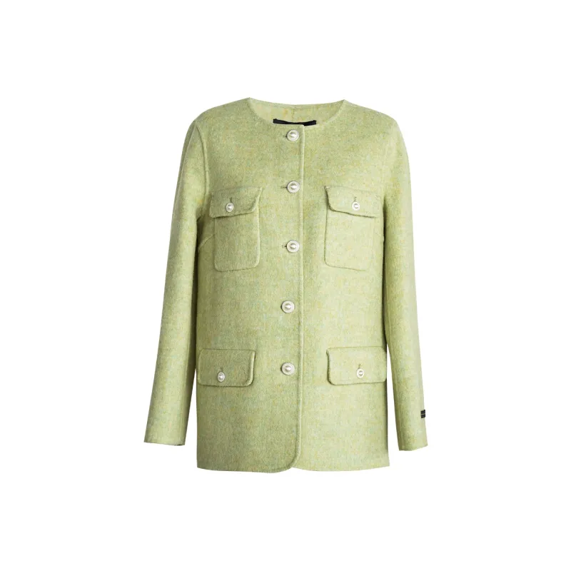 ROEYSHOUSE Coats Women's Yellow Green-0