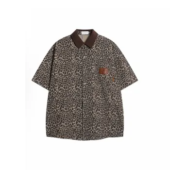 COVT Denim Jacket Women's Leopard Print
