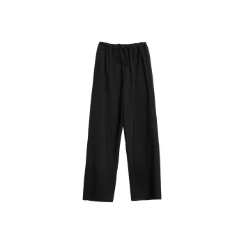 Fstudio Old Money Style Wide Leg Casual Pants Women's Black