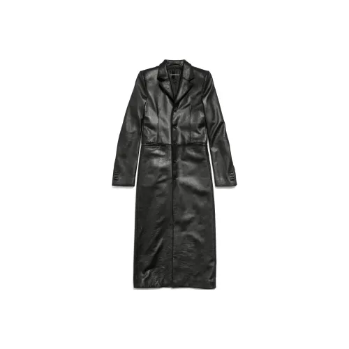 Balenciaga Coats Slim Fit Women's Black