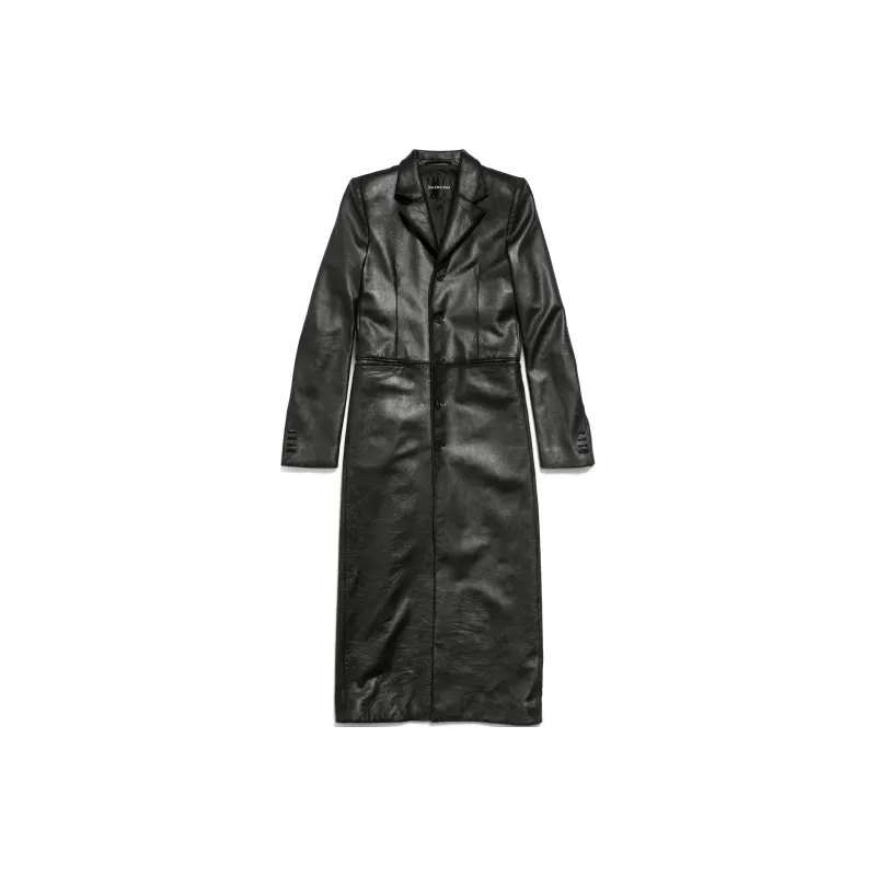Balenciaga Leather Coat-0
