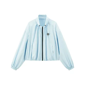 LEDIN x QIXIANSHENGMIAOXIAOJIE Cropped Coat Women's Ice Dew Blue
