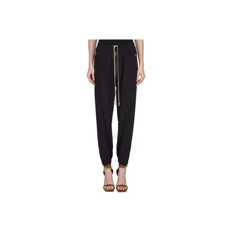 RICK OWENS Cocoon Crepe Track Pants 'Black'-0