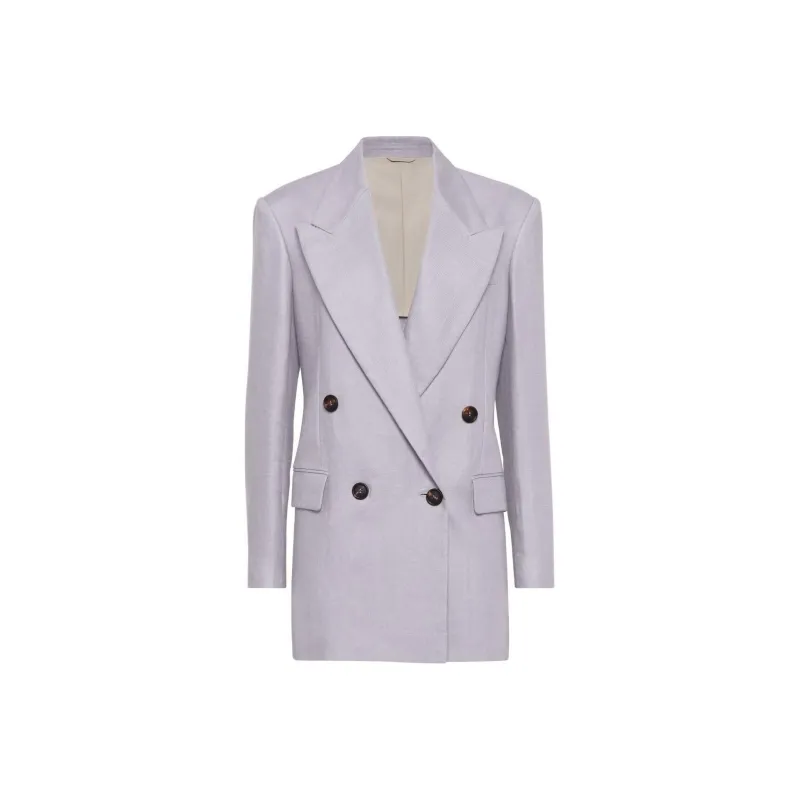 Brunello Cucinelli Double Breasted Long Sleeved Blazer-0