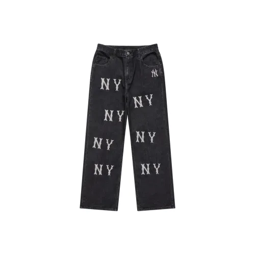 MLB Wide Leg Jeans Pants Women's Black