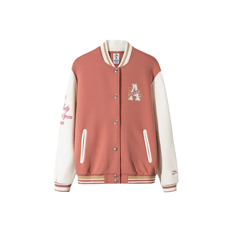 Anta Life Collection Sports Life Collection Baseball Jacket Women's Peony Jelly Powder-0