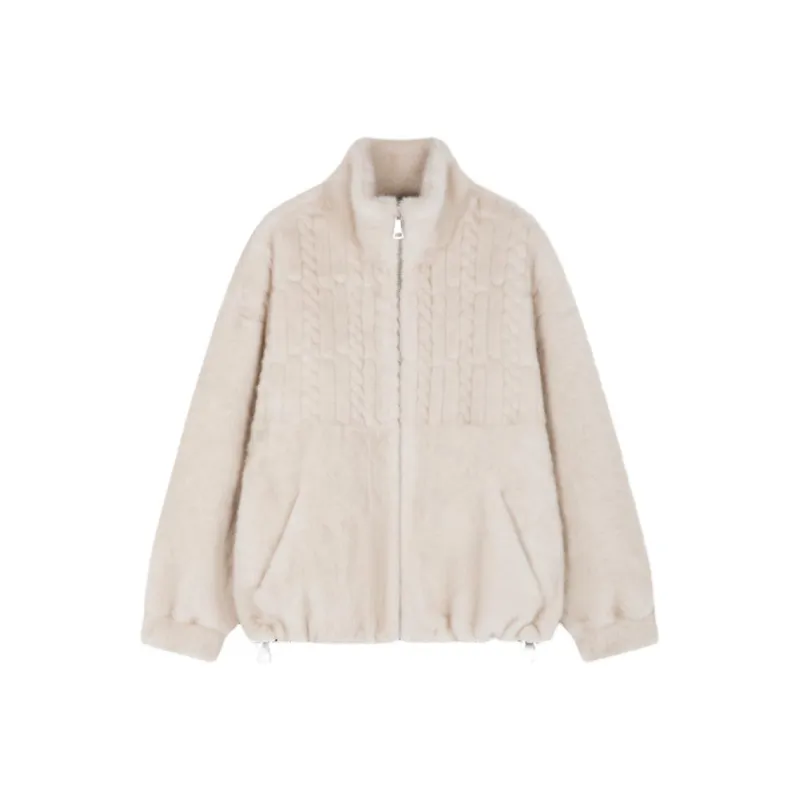 IHIMI Velvet feel Coat Women's Beige-0